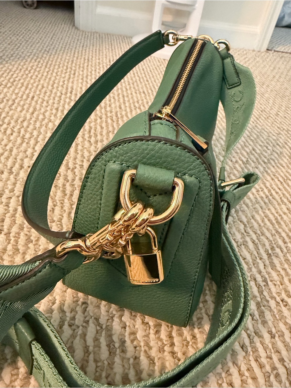 Marc Jacobs Teal Pebbled Leather Crossbody with Branded Strap - Picture 3 of 6